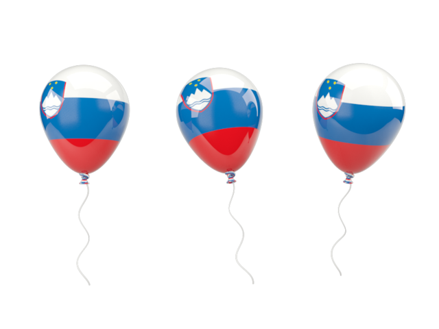 Air balloons. Download flag icon of Slovenia at PNG format