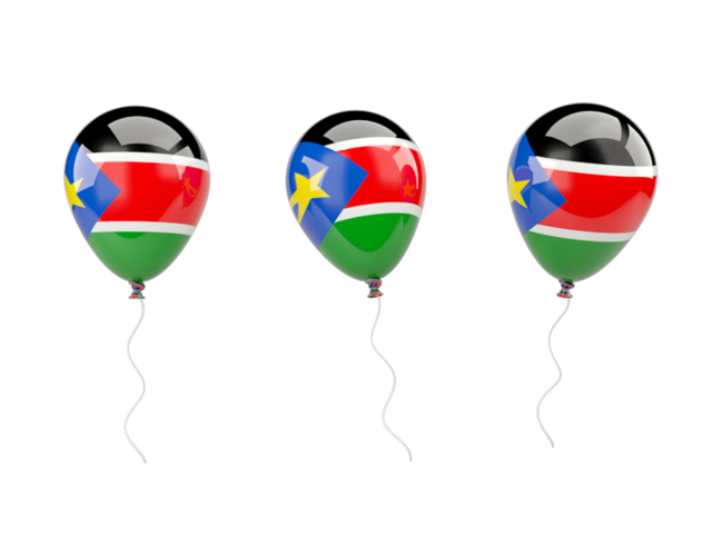 Air balloons. Download flag icon of South Sudan at PNG format