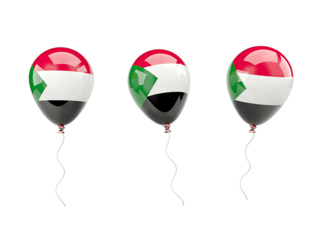 Air balloons. Download flag icon of Sudan at PNG format