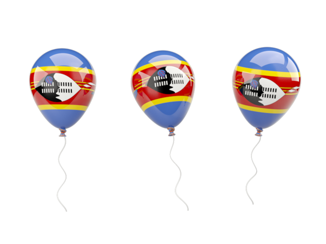 Air balloons. Download flag icon of Swaziland at PNG format