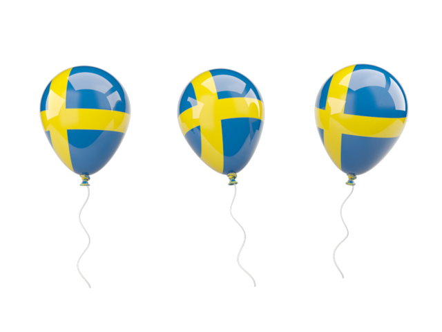 Air balloons. Download flag icon of Sweden at PNG format