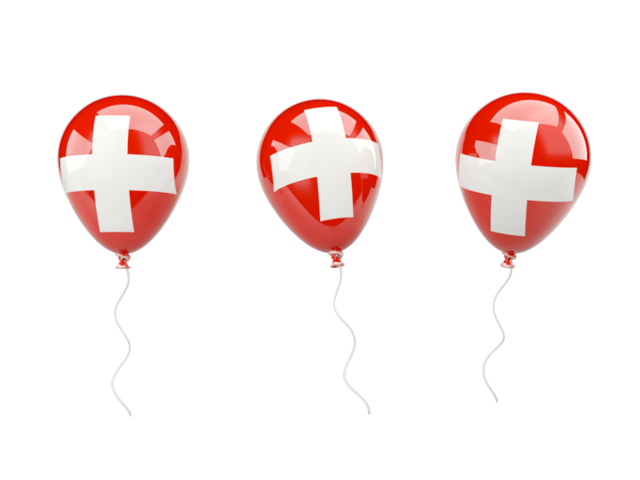 Air balloons. Download flag icon of Switzerland at PNG format