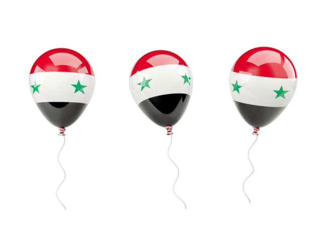 Air balloons. Download flag icon of Syria at PNG format