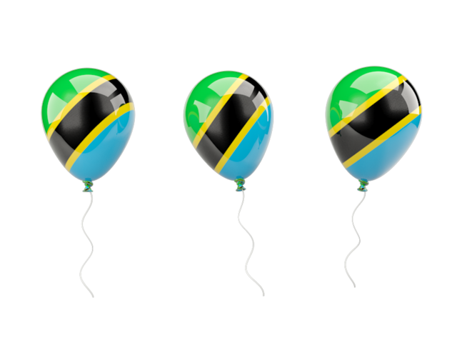 Air balloons. Download flag icon of Tanzania at PNG format