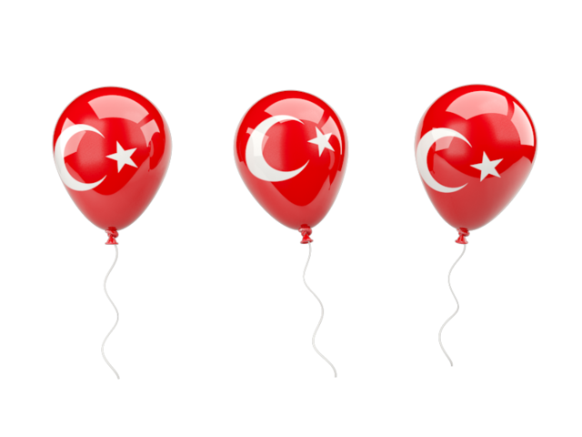 Air balloons. Download flag icon of Turkey at PNG format