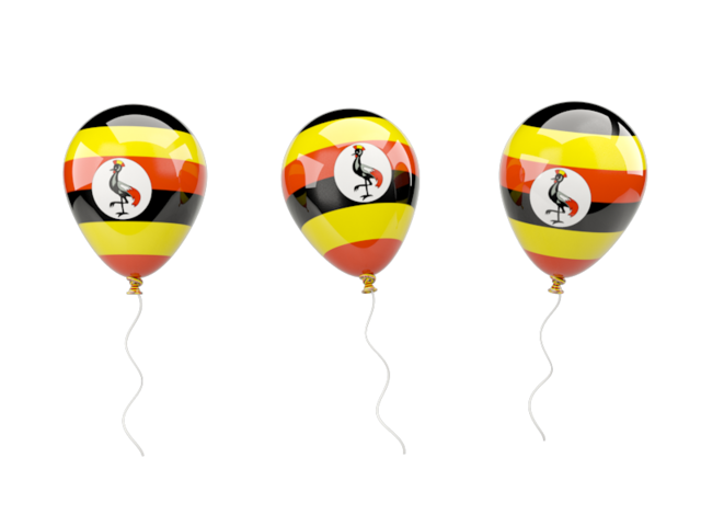 Air balloons. Download flag icon of Uganda at PNG format