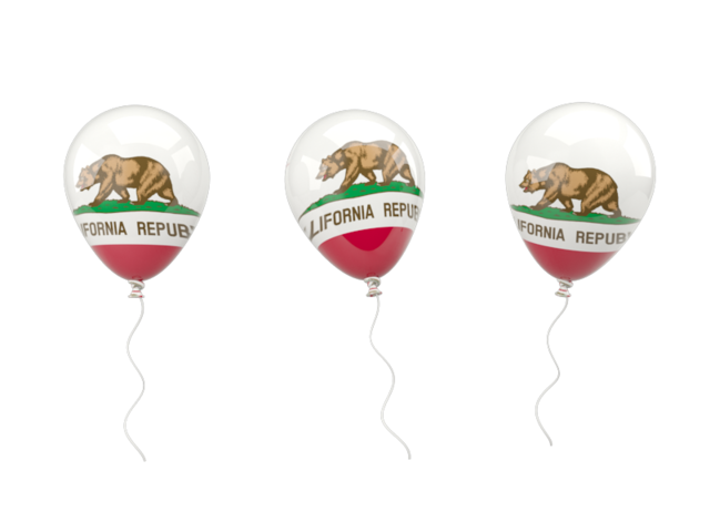 Air balloons. Download flag icon of California