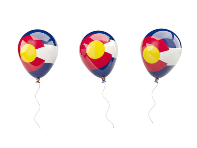 Air balloons. Download flag icon of Colorado
