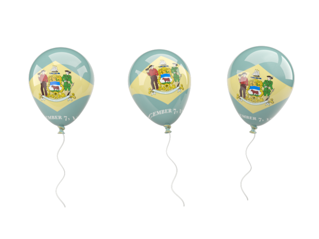 Air balloons. Download flag icon of Delaware