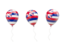 Flag of state of Hawaii. Air balloons. Download icon