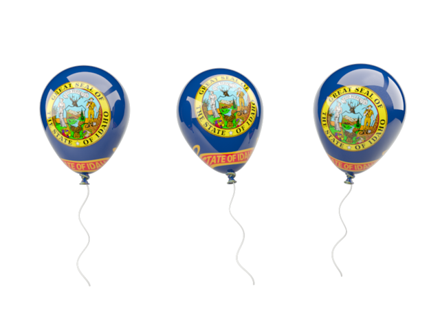 Air balloons. Download flag icon of Idaho