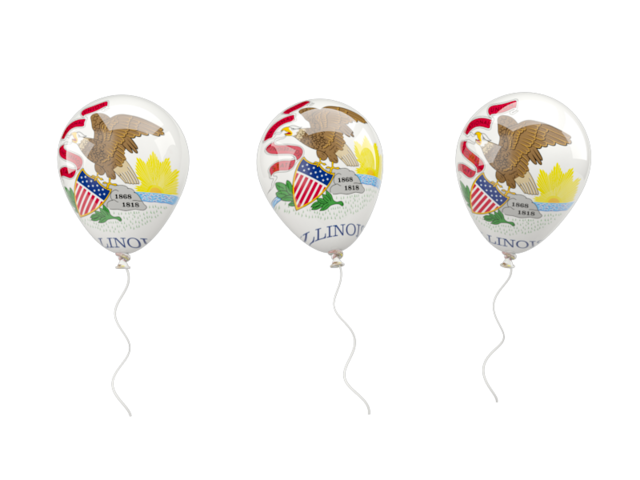 Air balloons. Download flag icon of Illinois
