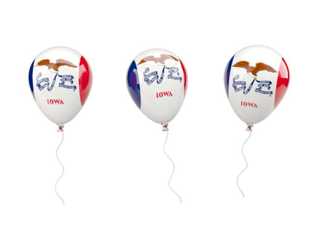 Air balloons. Download flag icon of Iowa