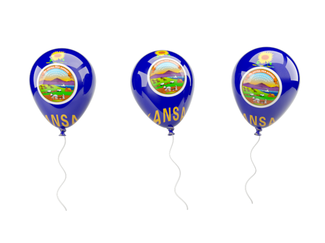 Air balloons. Download flag icon of Kansas