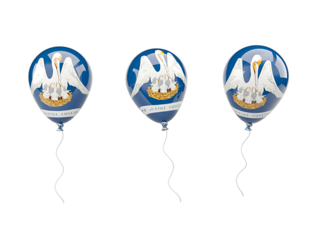 Air balloons. Download flag icon of Louisiana