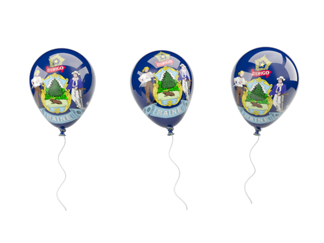 Air balloons. Download flag icon of Maine