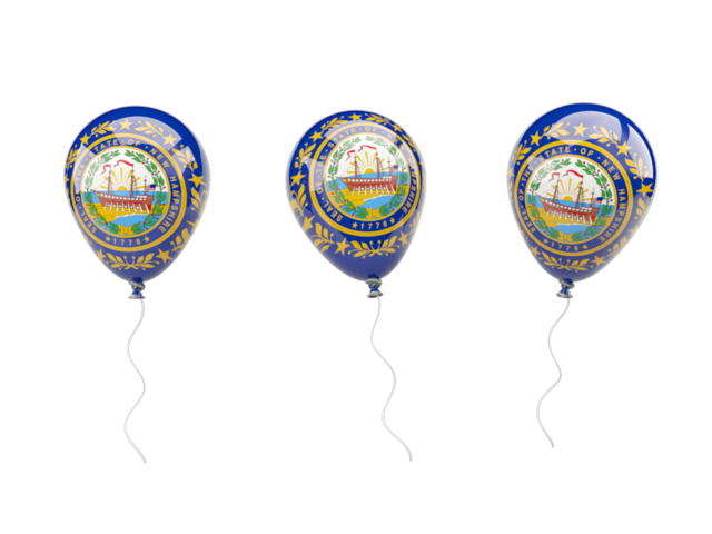Air balloons. Download flag icon of New Hampshire