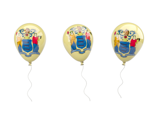 Air balloons. Download flag icon of New Jersey