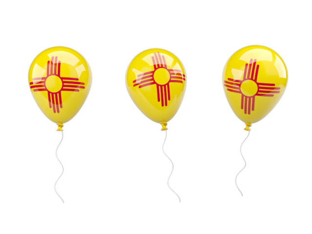 Air balloons. Download flag icon of New Mexico