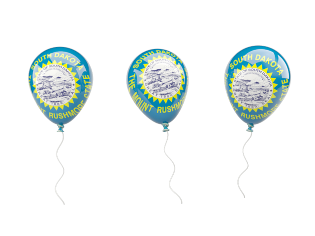 Air balloons. Download flag icon of South Dakota