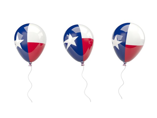 Air balloons. Download flag icon of Texas