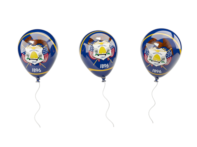 Air balloons. Download flag icon of Utah