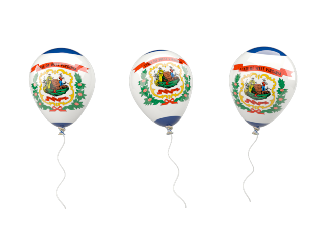 Air balloons. Download flag icon of West Virginia