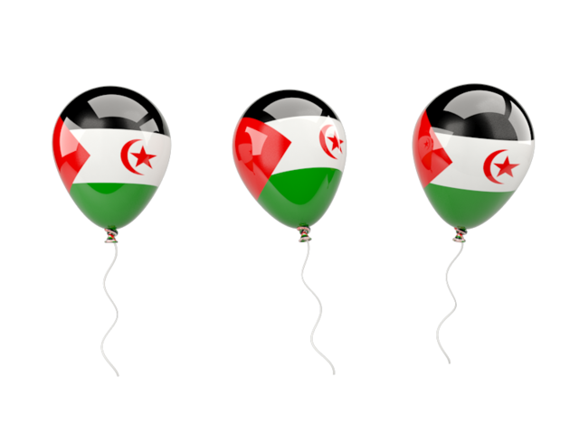 Air balloons. Download flag icon of Western Sahara at PNG format