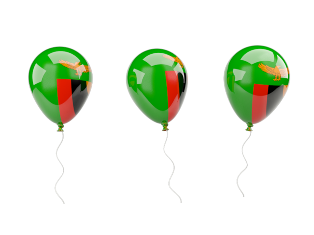 Air balloons. Download flag icon of Zambia at PNG format