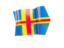 Aland Islands. Arrow flag. Download icon.