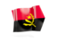 Angola. Arrow flag. Download icon.