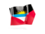 Antigua and Barbuda. Arrow flag. Download icon.