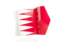 Bahrain. Arrow flag. Download icon.