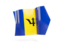 Barbados. Arrow flag. Download icon.