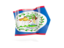 Belize. Arrow flag. Download icon.