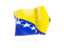 Bosnia and Herzegovina. Arrow flag. Download icon.