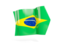 Brazil. Arrow flag. Download icon.