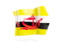 Brunei. Arrow flag. Download icon.