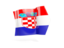 Croatia. Arrow flag. Download icon.