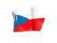 Czech Republic. Arrow flag. Download icon.