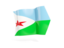 Djibouti. Arrow flag. Download icon.