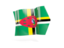 Dominica. Arrow flag. Download icon.