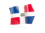 Dominican Republic. Arrow flag. Download icon.