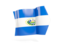 El Salvador. Arrow flag. Download icon.