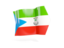 Equatorial Guinea. Arrow flag. Download icon.