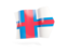 Faroe Islands. Arrow flag. Download icon.