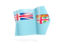 Fiji. Arrow flag. Download icon.