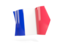 France. Arrow flag. Download icon.