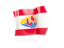 French Polynesia. Arrow flag. Download icon.