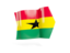 Ghana. Arrow flag. Download icon.
